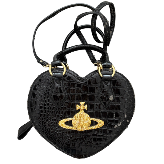 VIVIENNE WESTWOOD HEART BAG BLACK