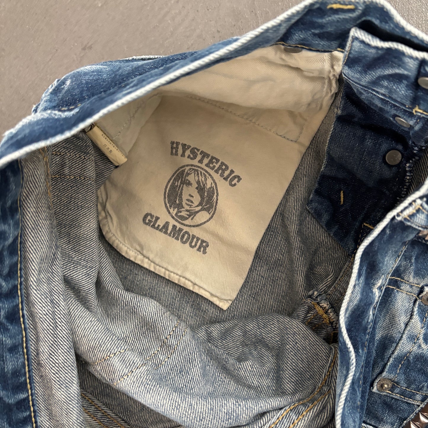 HYSTERIC GLAMOUR STUDDED SELVEDGE DENIM #16 [W34]