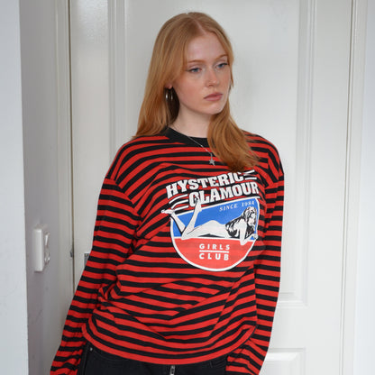 HYSTERIC GLAMOUR GIRLS CLUB STRIPED LONGSLEEVE [L]