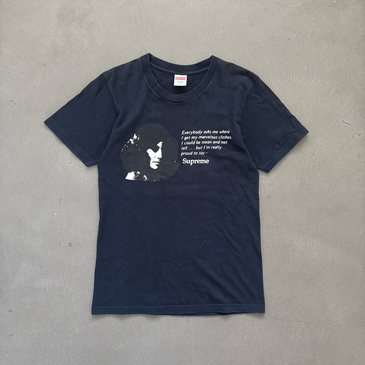 SS17 SUPREME MARVELOUS CLOTHES TEE NAVY [S]