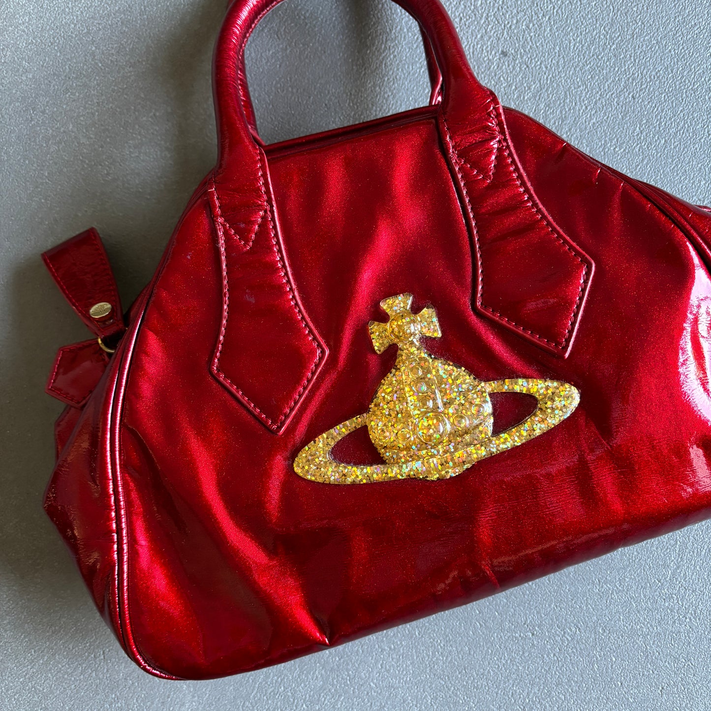 VIVIENNE WESTWOOD ORB HANDBAG RED