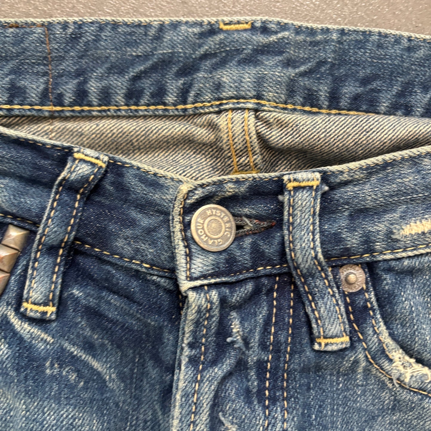 HYSTERIC GLAMOUR STUDDED REPAIRED DENIM #26 [W28]
