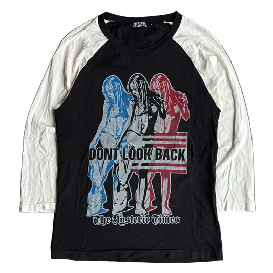 HYSTERIC GLAMOUR DONT LOOK BACK RAGLAN LONGSLEEVE [S]
