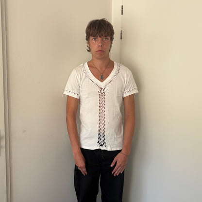 SS07 NUMBER (N)INE WOVEN TEE WHITE [M]