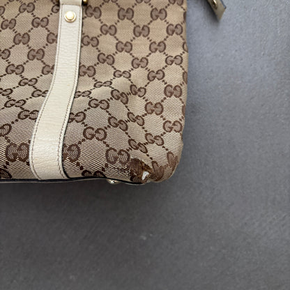 GUCCI CANVAS D-RING ABBEY TOTE BAG