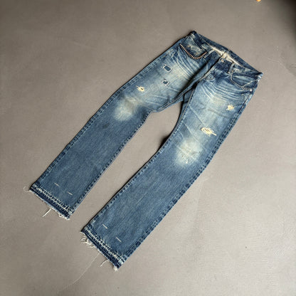 HYSTERIC GLAMOUR REPAIRED STUDDED SELVEDGE DENIM [W30]