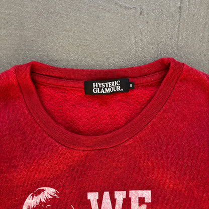 HYSTERIC GLAMOUR WE FEEL LIKE YOU DO SWEATER RED [S]