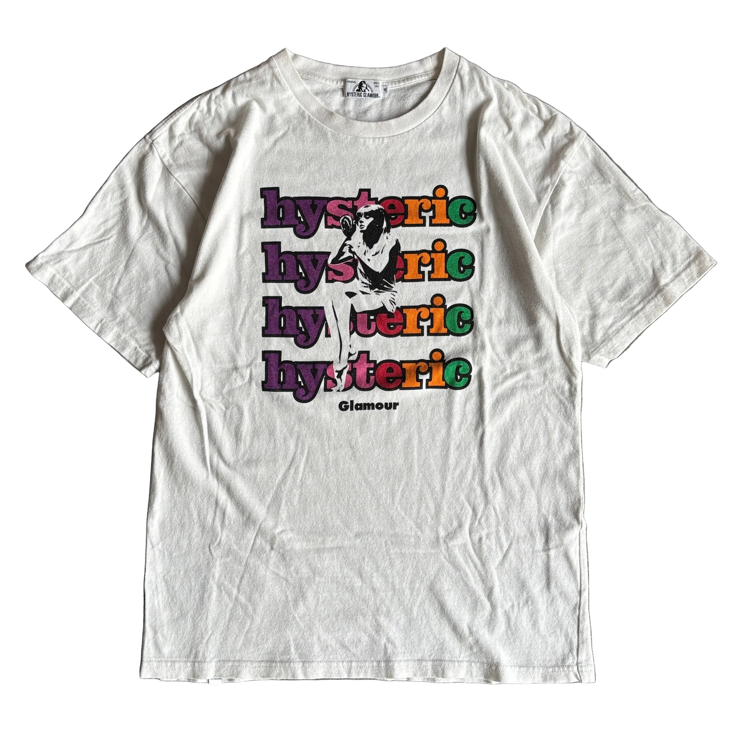 HYSTERIC GLAMOUR SPELLOUT TEE WHITE [M]