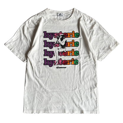 HYSTERIC GLAMOUR SPELLOUT TEE WHITE [M]
