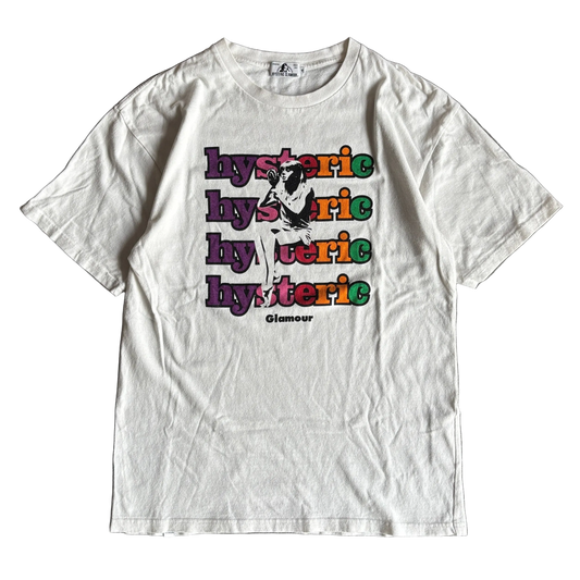 HYSTERIC GLAMOUR SPELLOUT TEE WHITE [M]