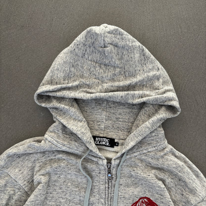 HYSTERIC GLAMOUR ZIP-UP HOODIE GREY [S]