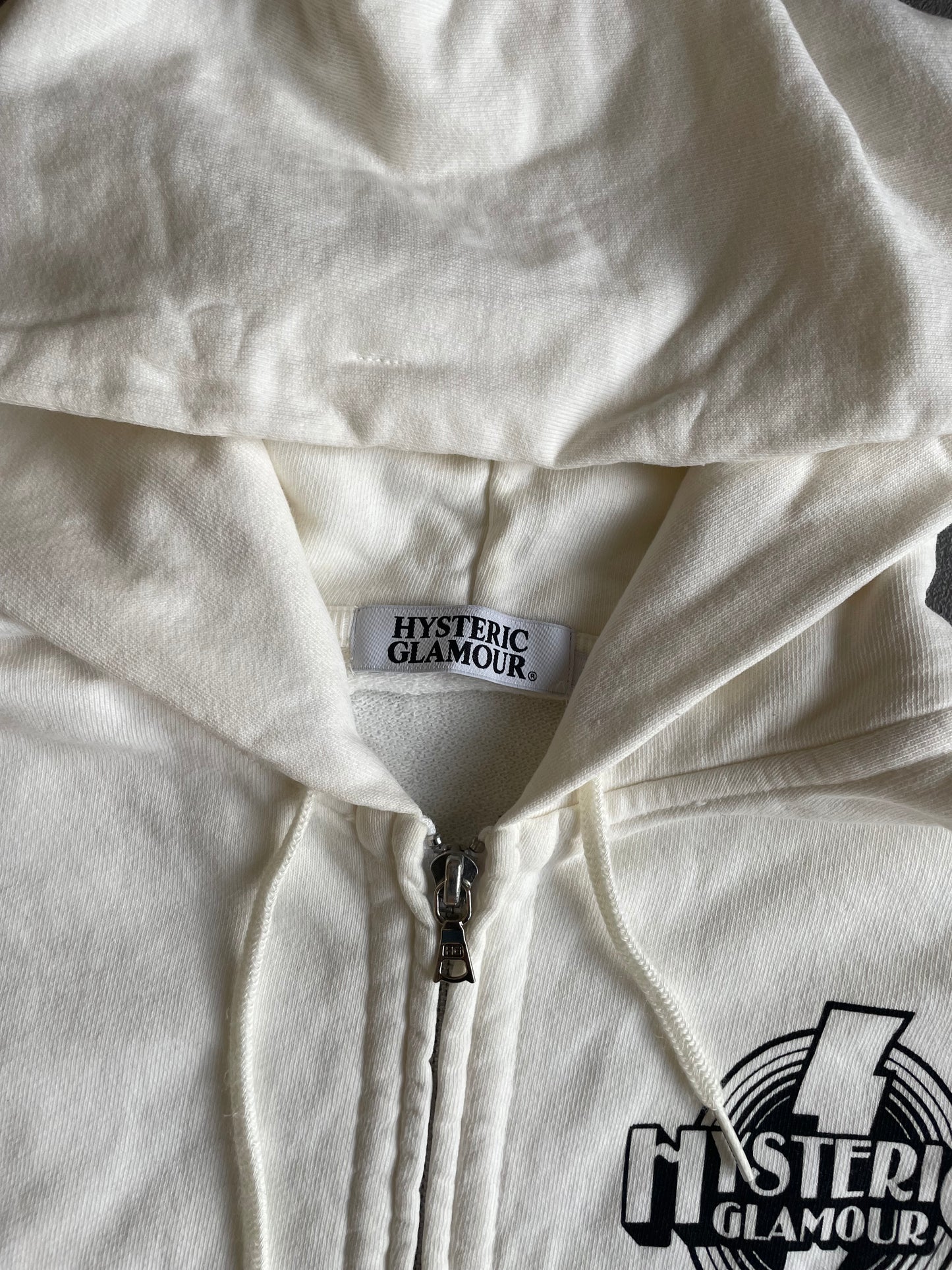 HYSTERIC GLAMOUR ZIP UP BLANC [M]