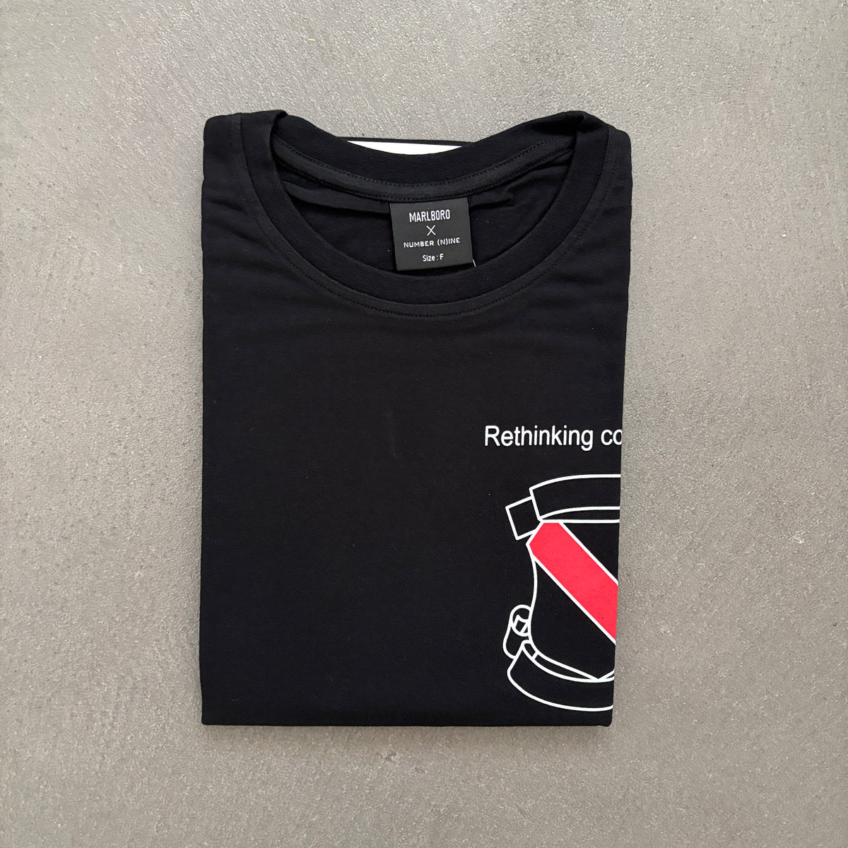 NUMBER (N)INE MARLBORO SHIELD TEE BLACK [M]