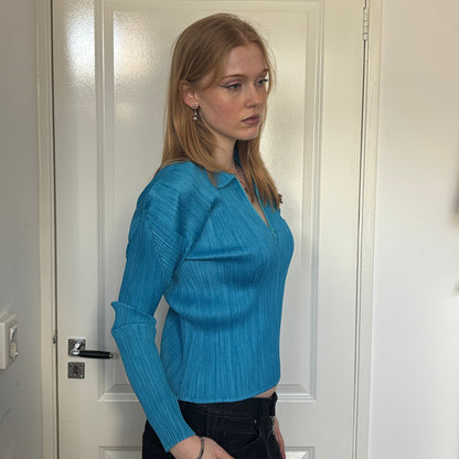 ISSEY MIYAKE PLEATS PLEASE ZIP POLO [S]