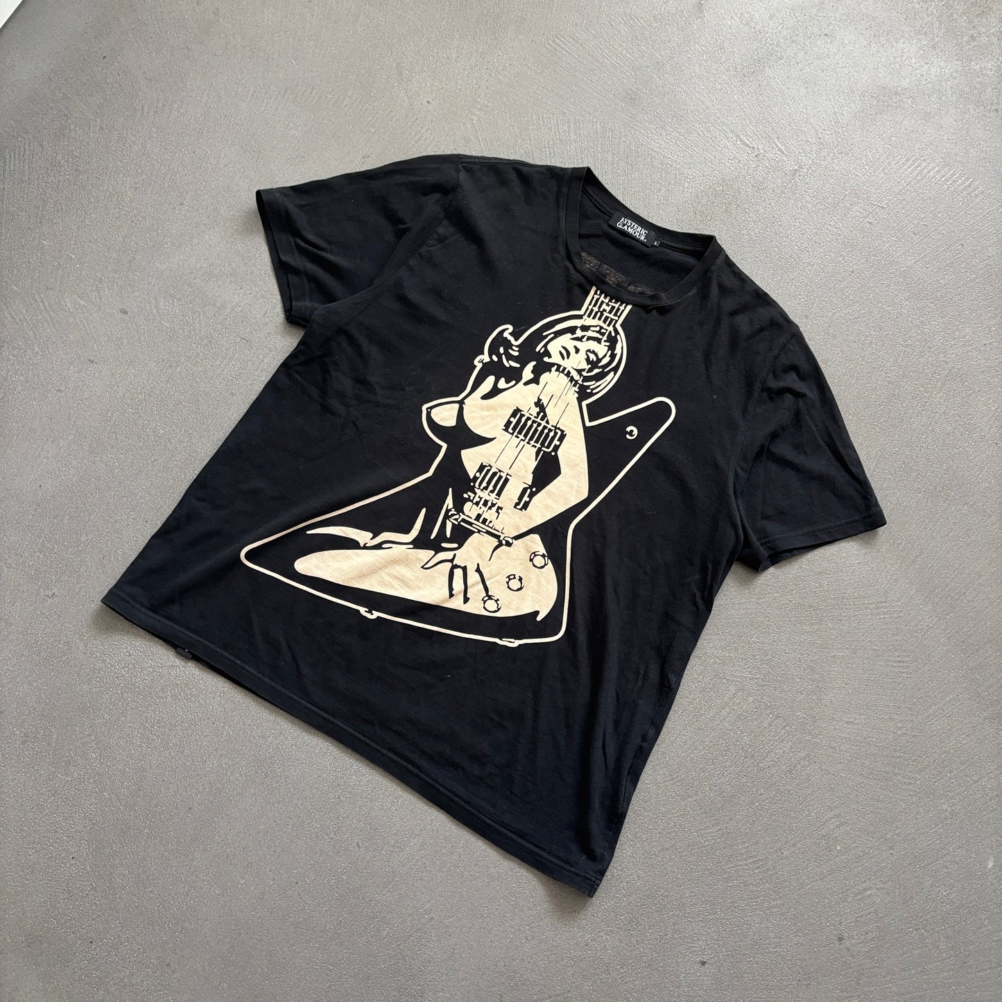 HYSTERIC GLAMOUR GUITAR GIRL TEE [L]