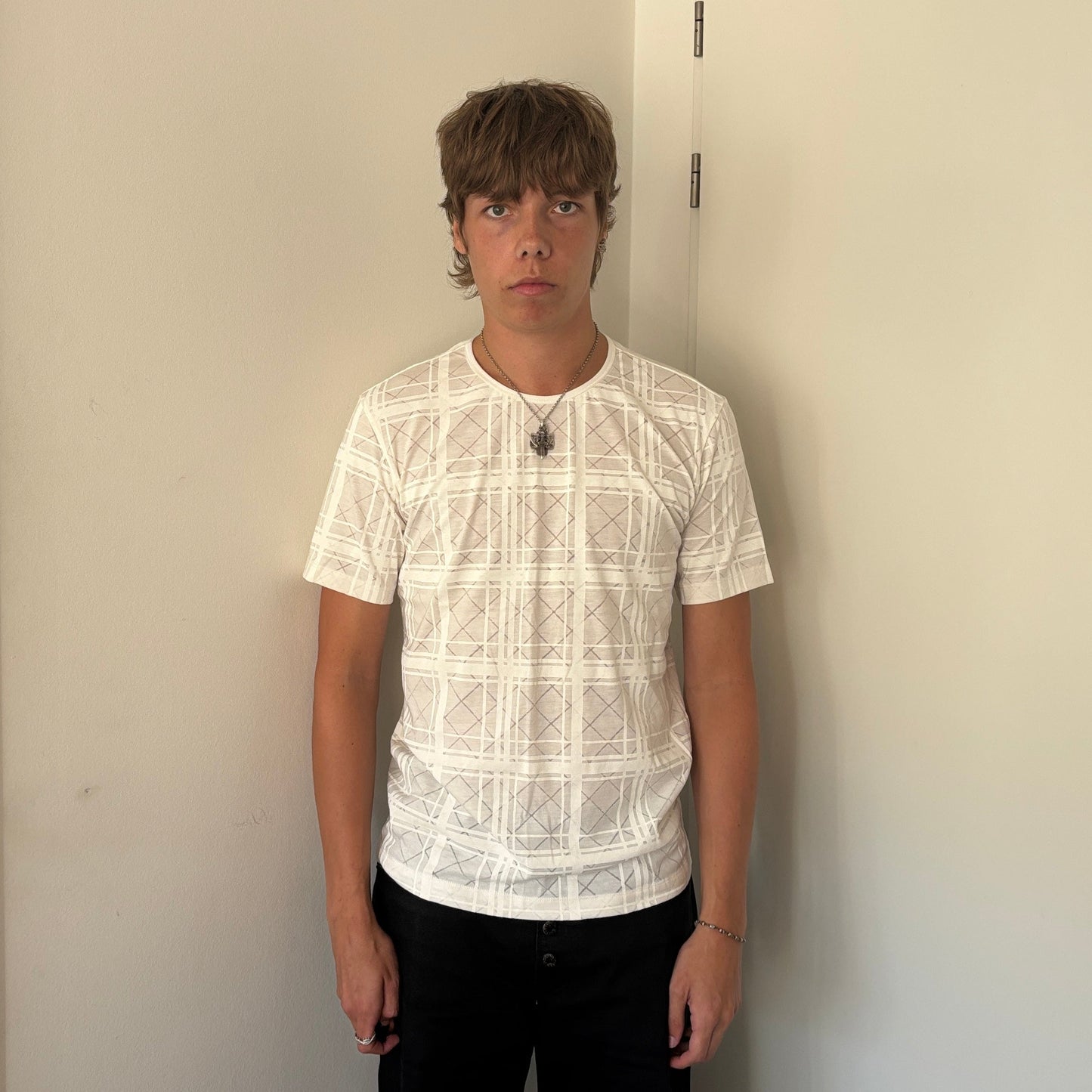 ISSEY MIYAKE ALL OVER PRINT TEE WHITE [M]