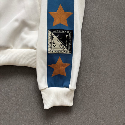 KAPITAL STUNTMAN TRACK JACKET WHITE/BLUE [M]