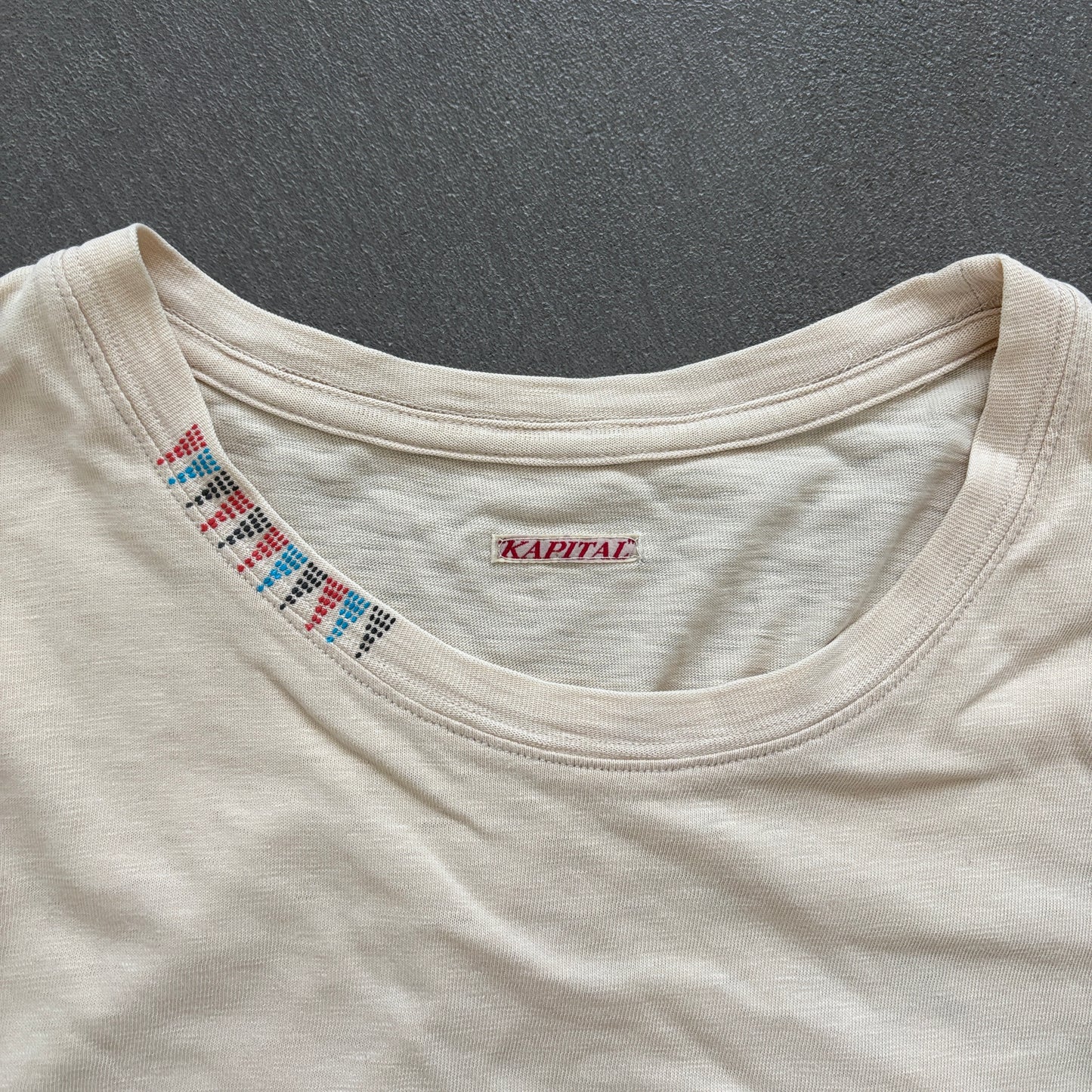 KAPITAL POCKET TEE TWO-TONE [L]