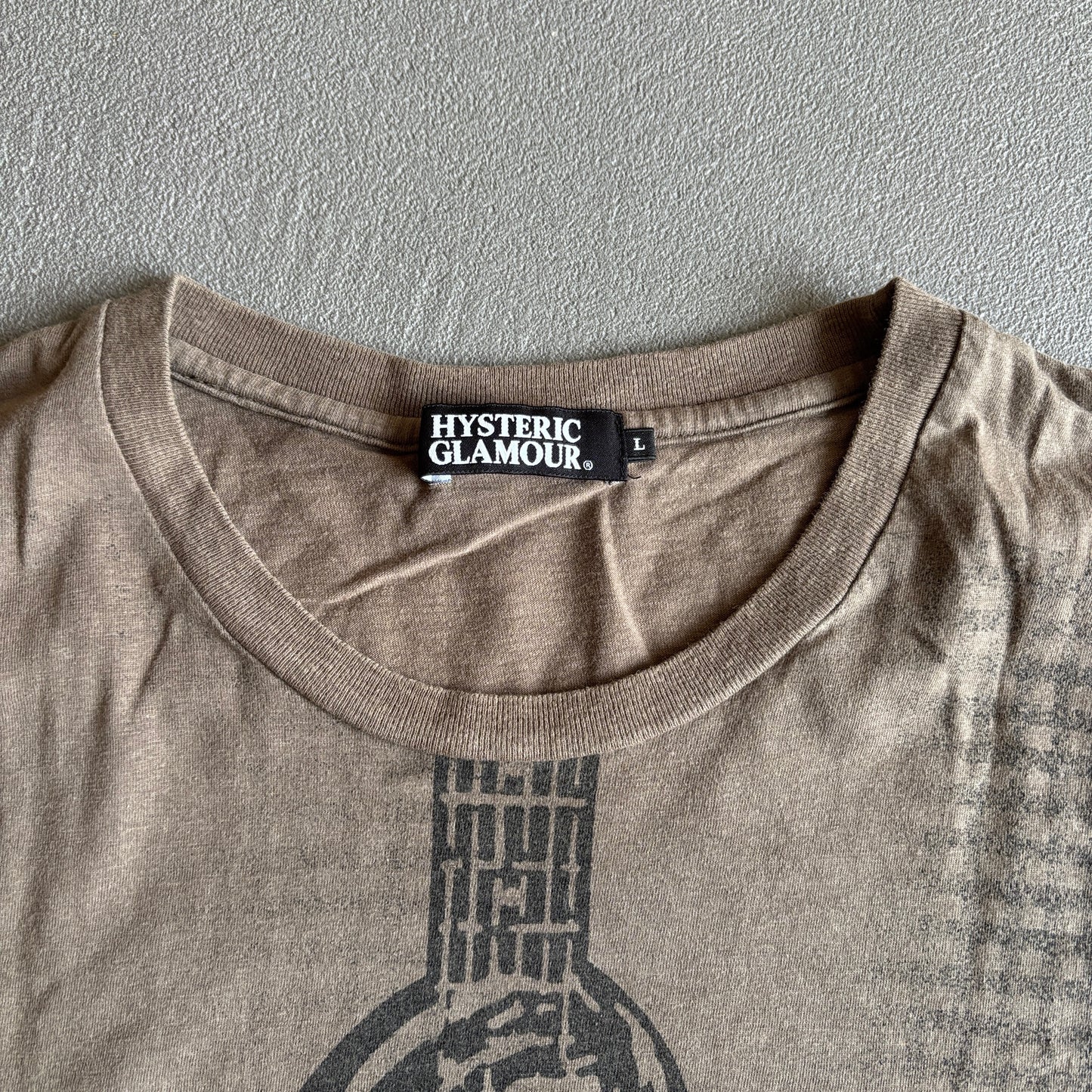 HYSTERIC GLAMOUR GUITAR GIRL TEE OLIVE [L]