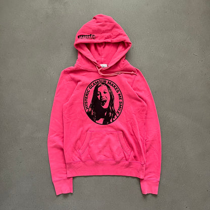 HYSTERIC GLAMOUR MAKES ME SMILE HOODIE PINK [S]