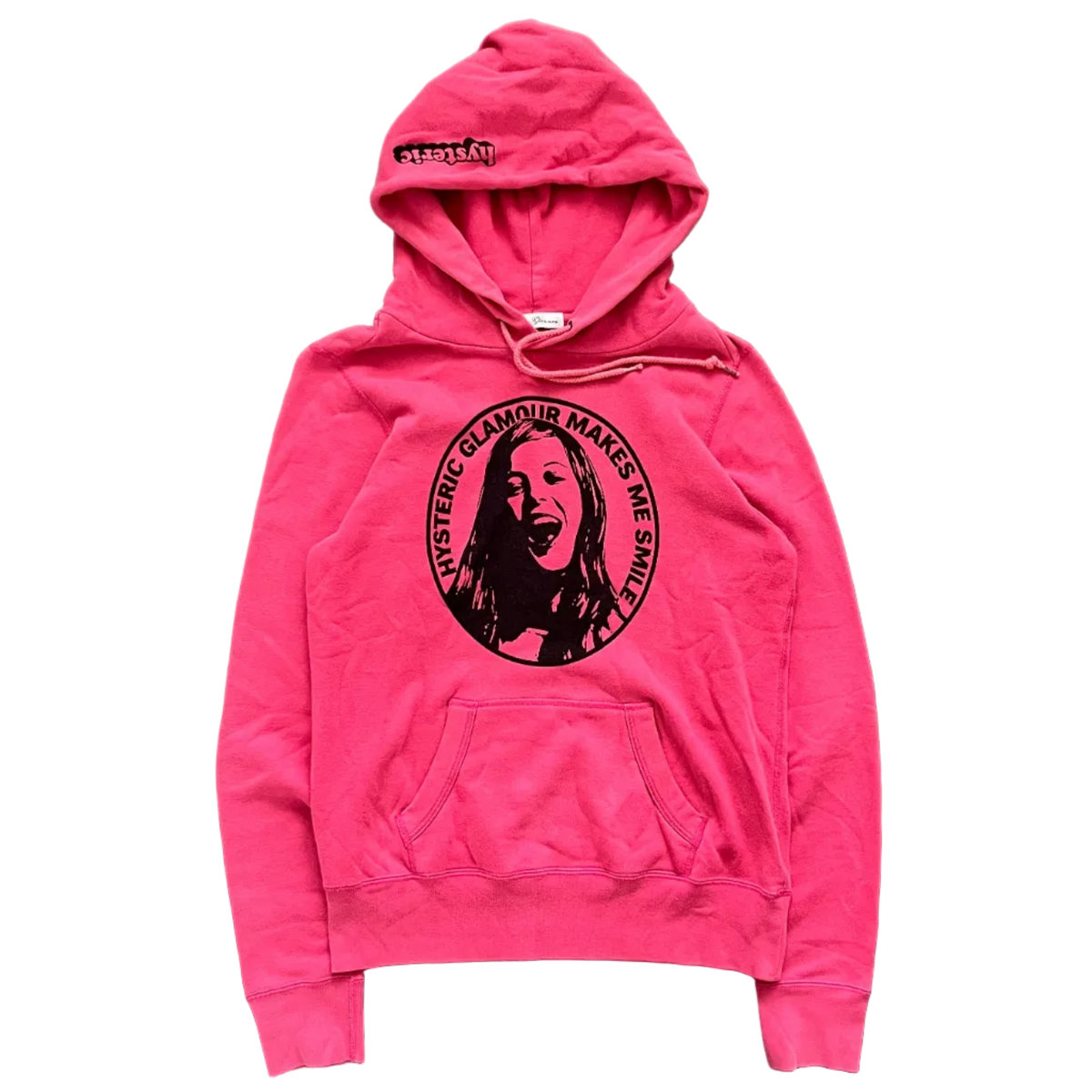 HYSTERIC GLAMOUR MAKES ME SMILE HOODIE PINK [S]