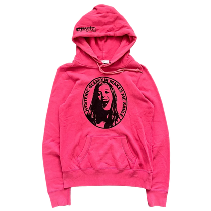HYSTERIC GLAMOUR MAKES ME SMILE HOODIE PINK [S]