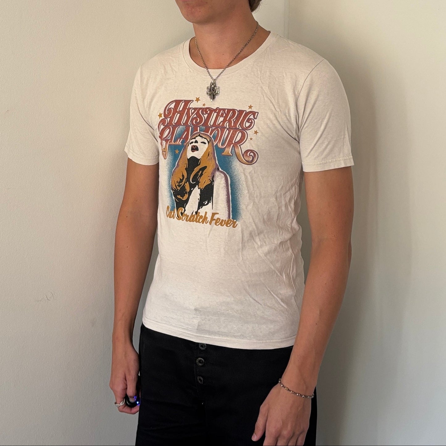 HYSTERIC GLAMOUR CAT SCRATCH FEVER TEE [S]