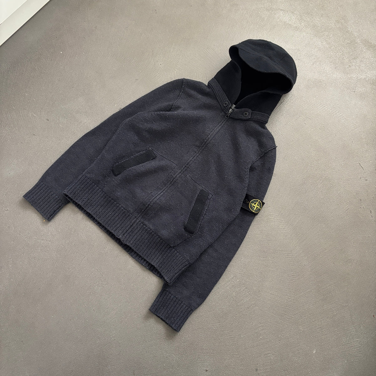 AW2010 STONE ISLAND KNITTED HOODIE GREY [M]