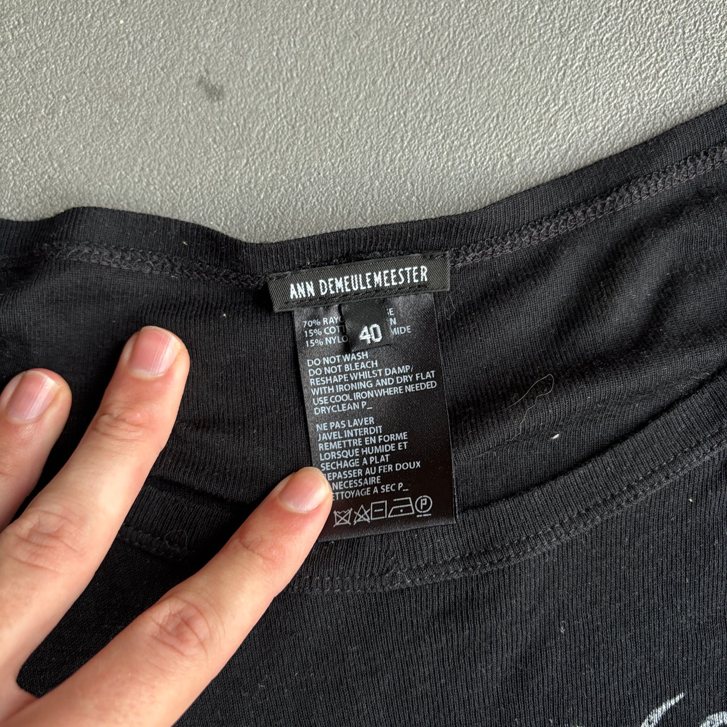 FW18 ANN DEMEULEMEESTER EMO TOP BLACK [M]