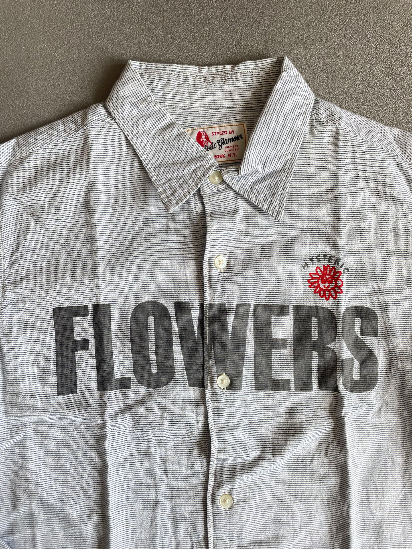 HYSTERIC GLAMOUR FLOWERS SHIRT BLUE [M]