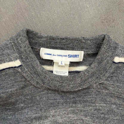 COMME DES GARCONS STRIPED SWEATER GREY [M]