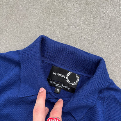 RAF SIMONS X FRED PERRY WOOL POLO BLUE [M]