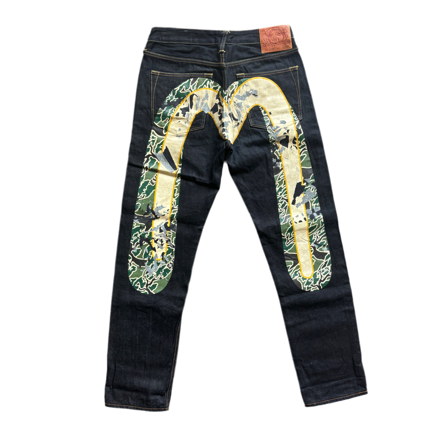 EVISU CRACKED DIACOCK JEANS [W30]