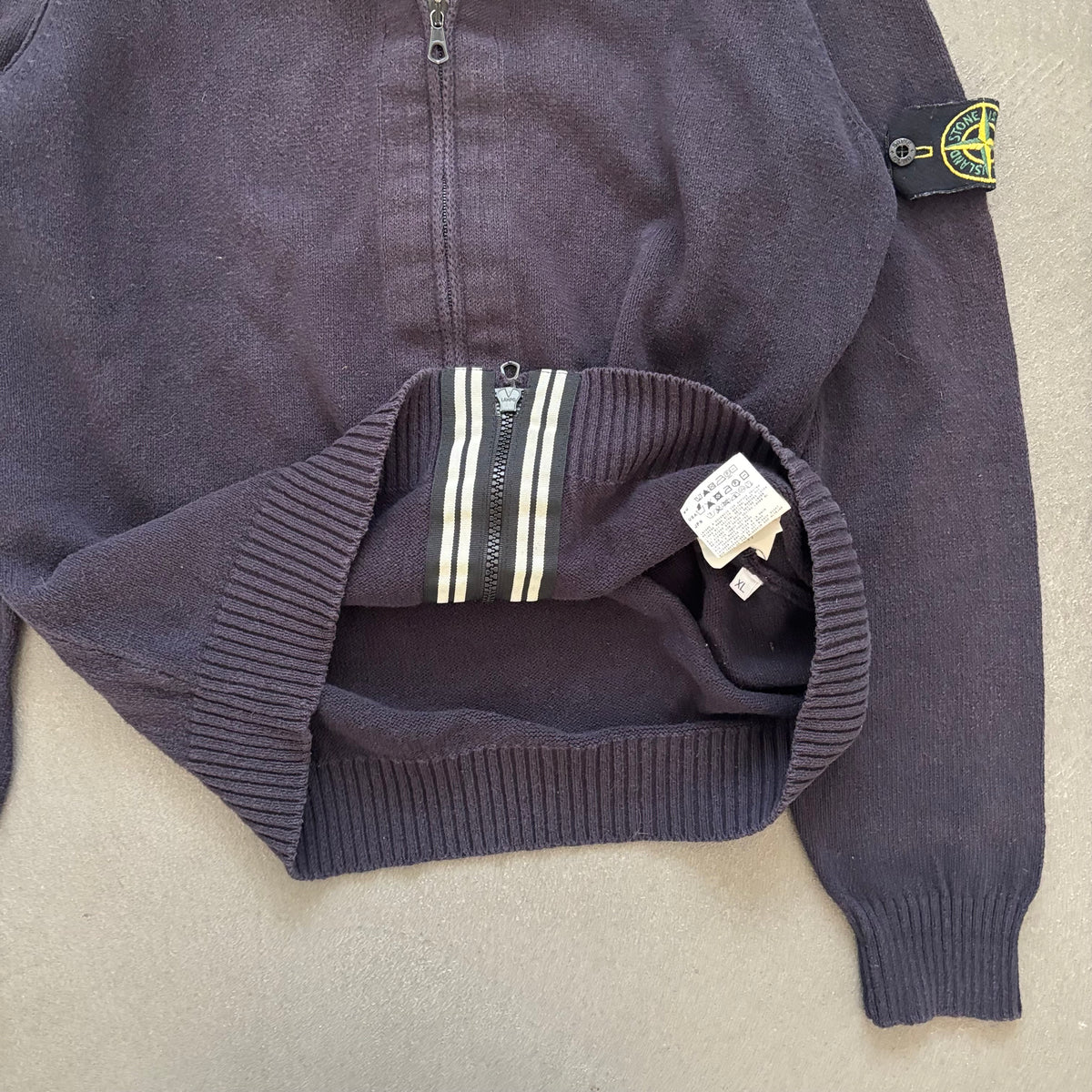 2010S STONE ISLAND ZIP-SWEATER NAVY [L]