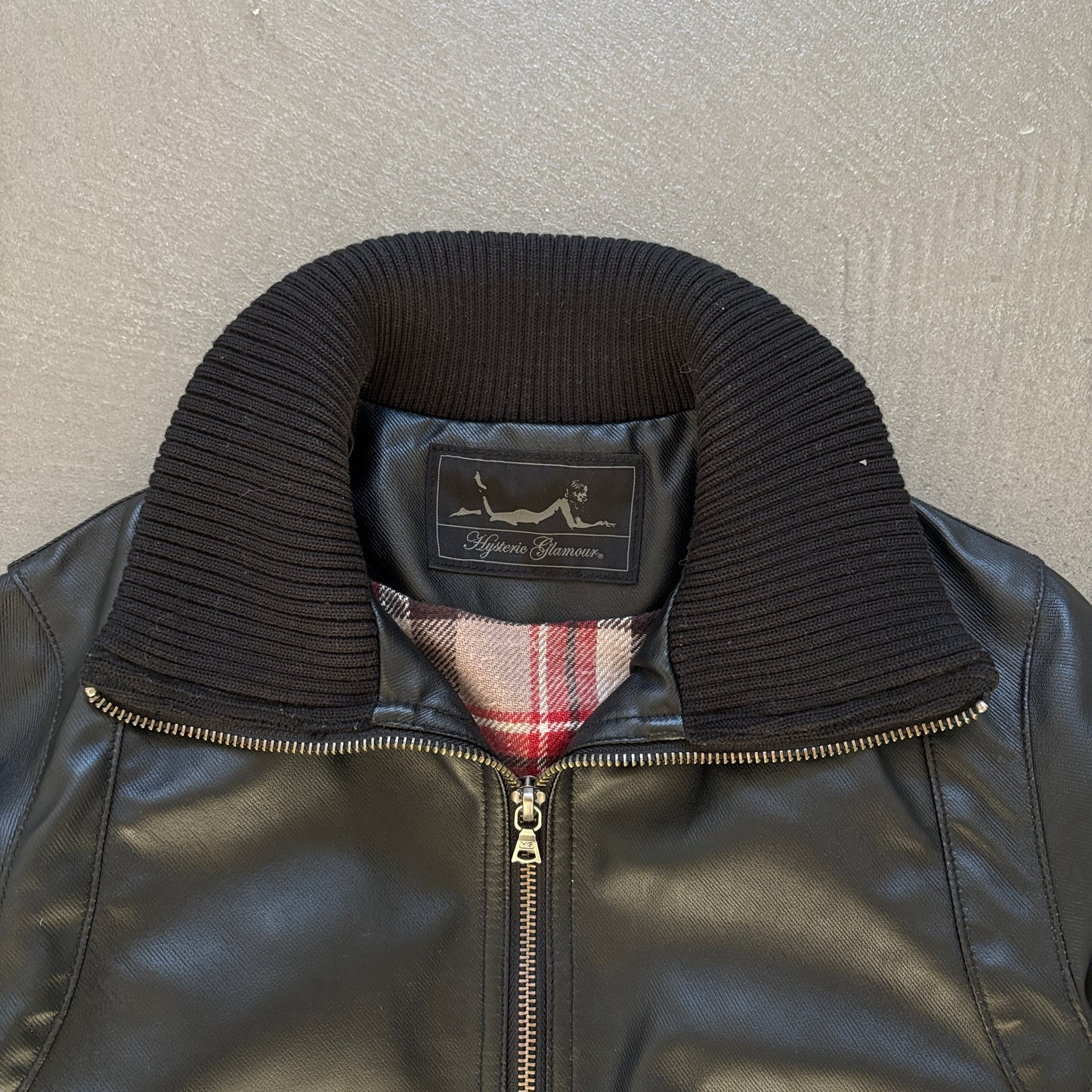 HYSTERIC GLAMOUR LEATHER BOMBER JACKET [S]