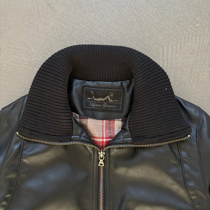 HYSTERIC GLAMOUR LEATHER BOMBER JACKET [S]