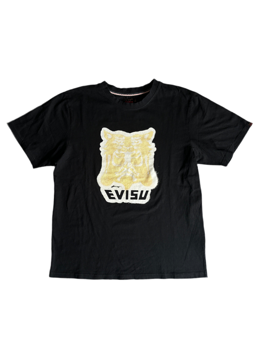 EVISU GOLDEN LOGO TEE BLACK [XL]