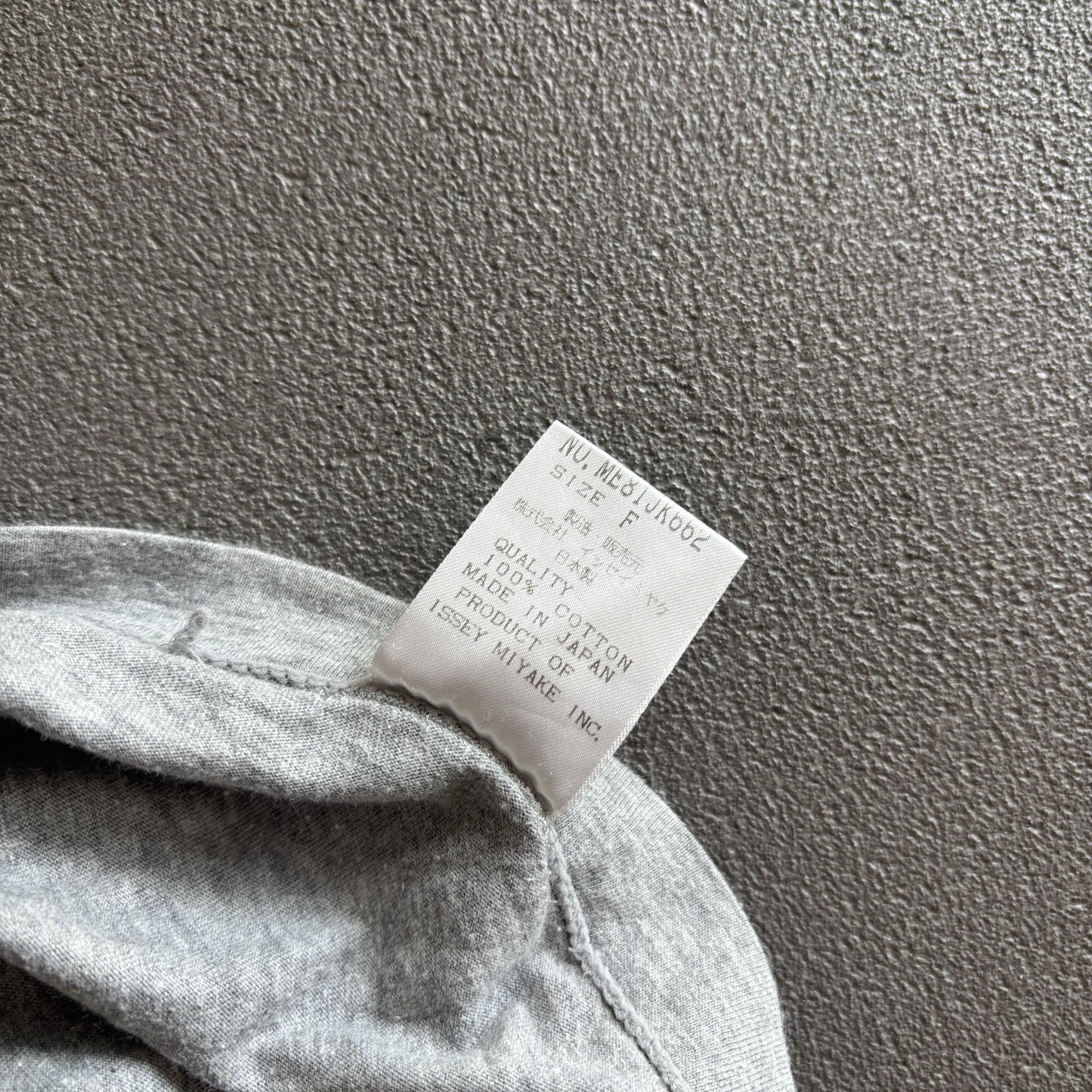 90S ISSEY MIYAKE ZIP TEE GREY [S]