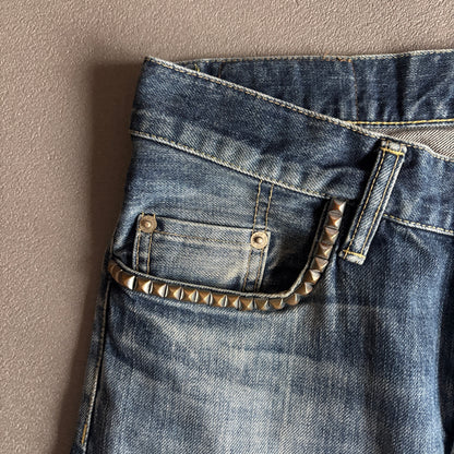 HYSTERIC GLAMOUR STUDDED SELVEDGE DENIM [W30]