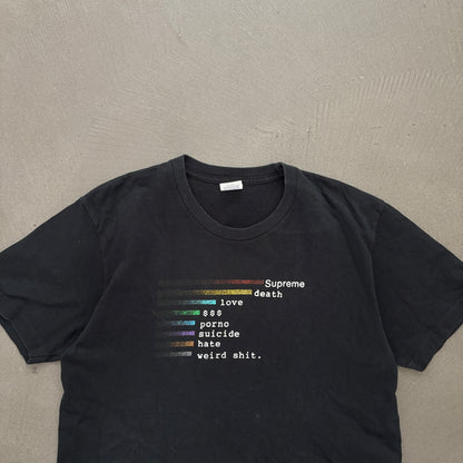 SS18 SUPREME CHART TEE BLACK [M]