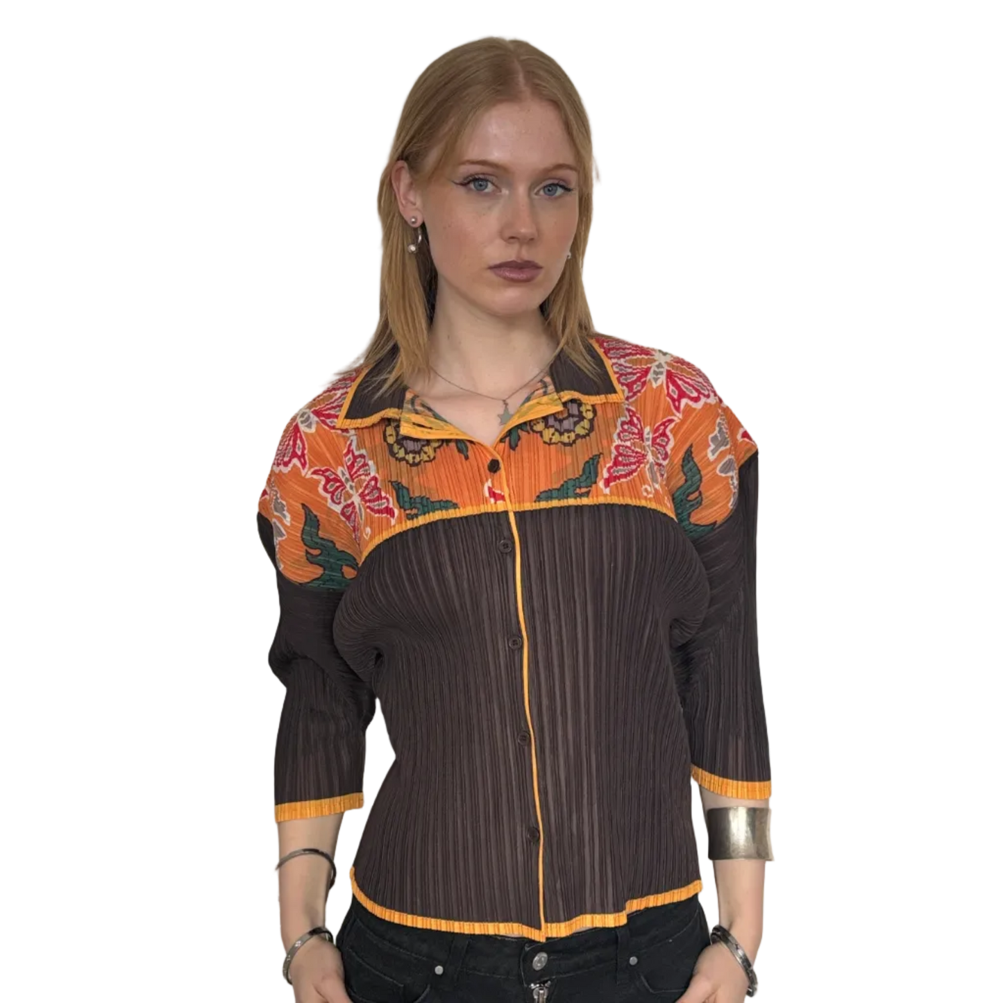 ISSEY MIYAKE PLEATS PLEASE BUTTERFLY TOP [M]