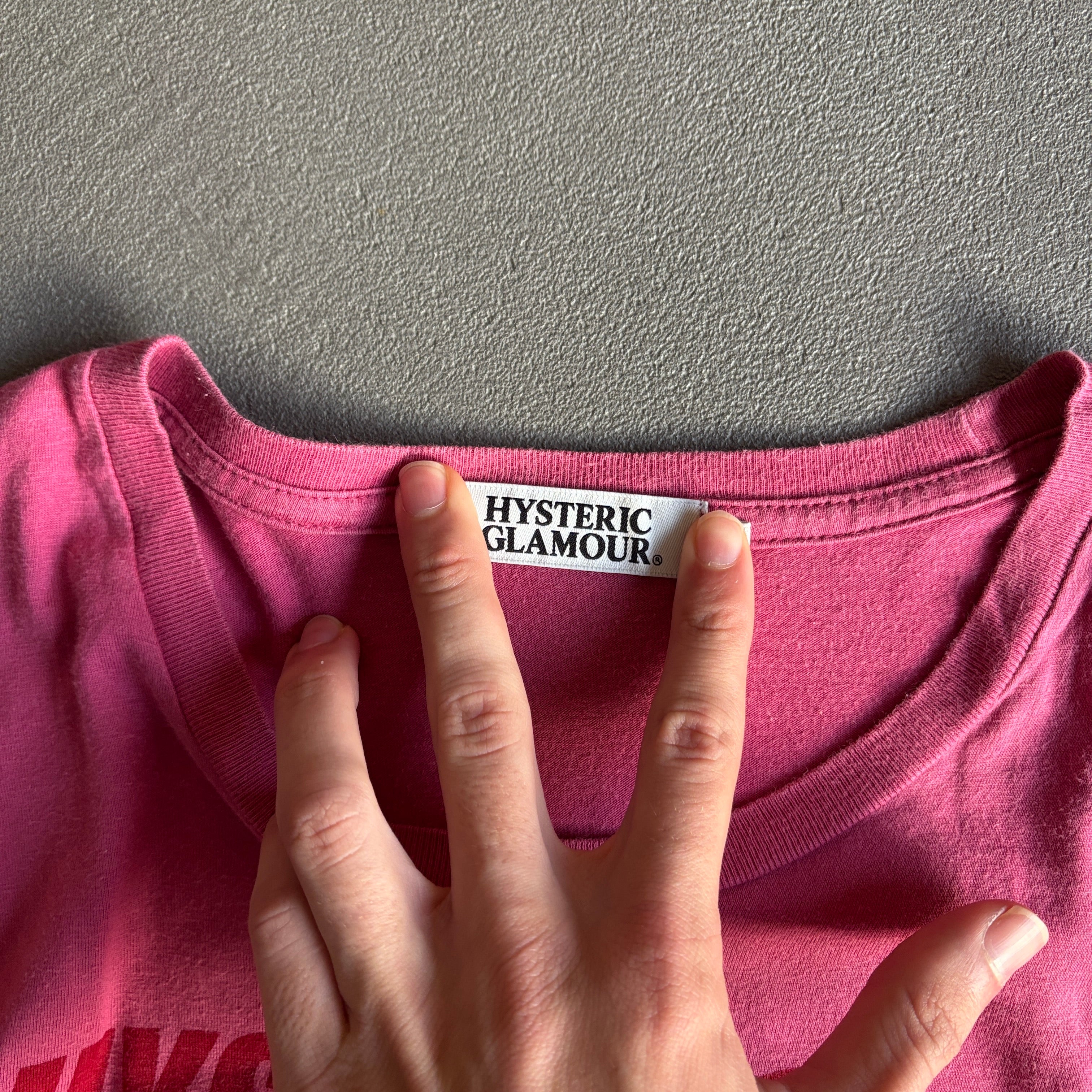 HYSTERIC GLAMOUR ORIGINAL FAKE TEE PINK [M] – TOMVINTAGE
