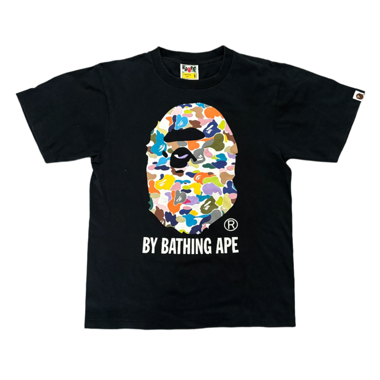 BAPE COLORED LOGO TEE BLACK [S]