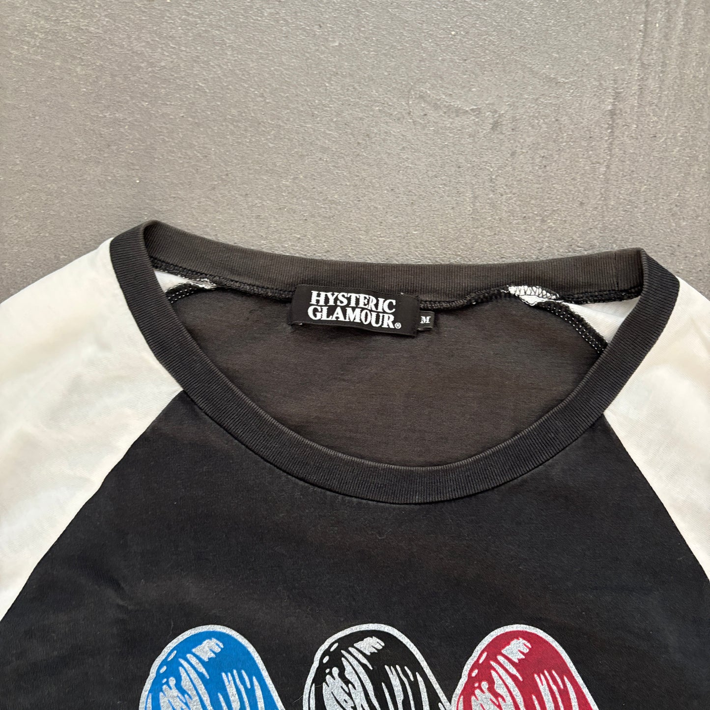 HYSTERIC GLAMOUR DONT LOOK BACK RAGLAN 3/4TH SLEEVE [M]