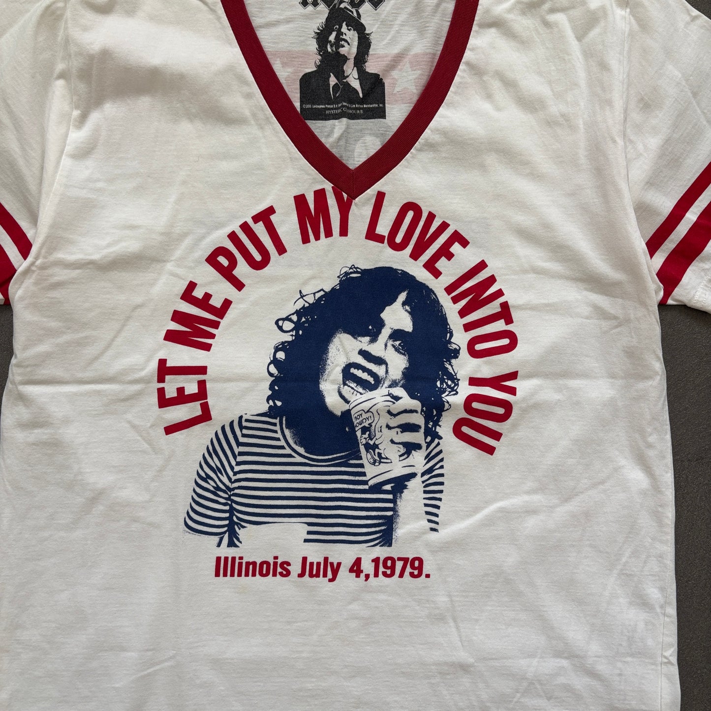 HYSTERIC GLAMOUR ACDC V-NECK TEE [M]