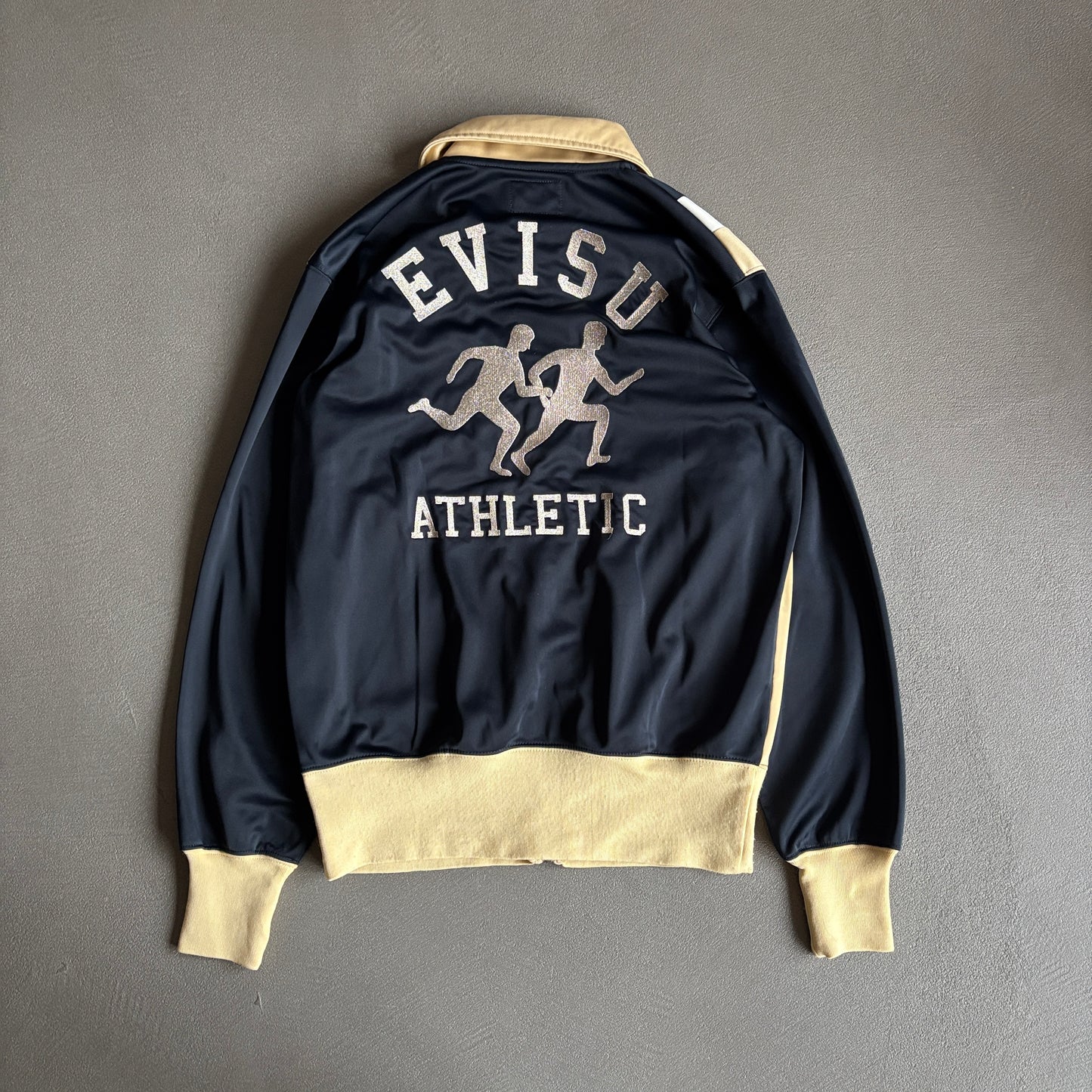 EVISU ATHLETIC ZIP-UP NAVY CREME [M]