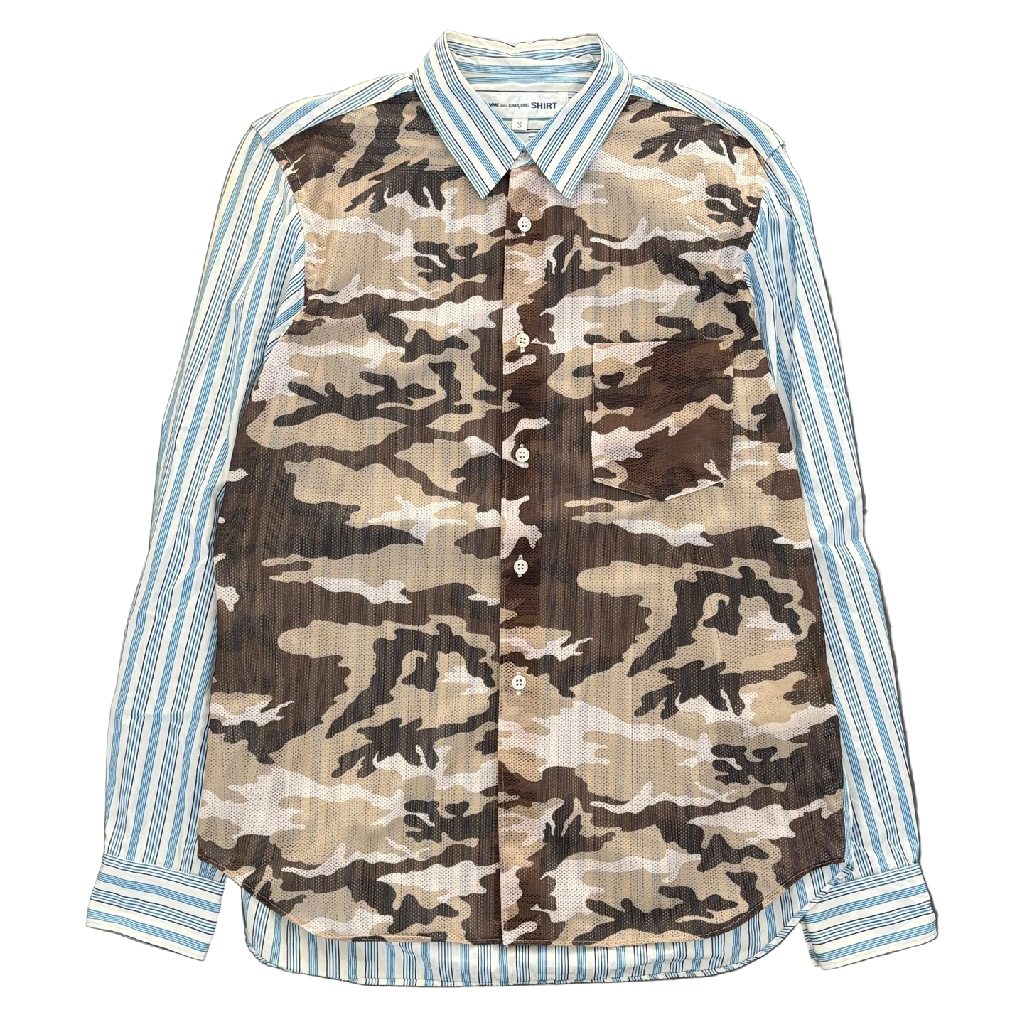 COMME DES GARCONS MESH CAMO SHIRT [S]