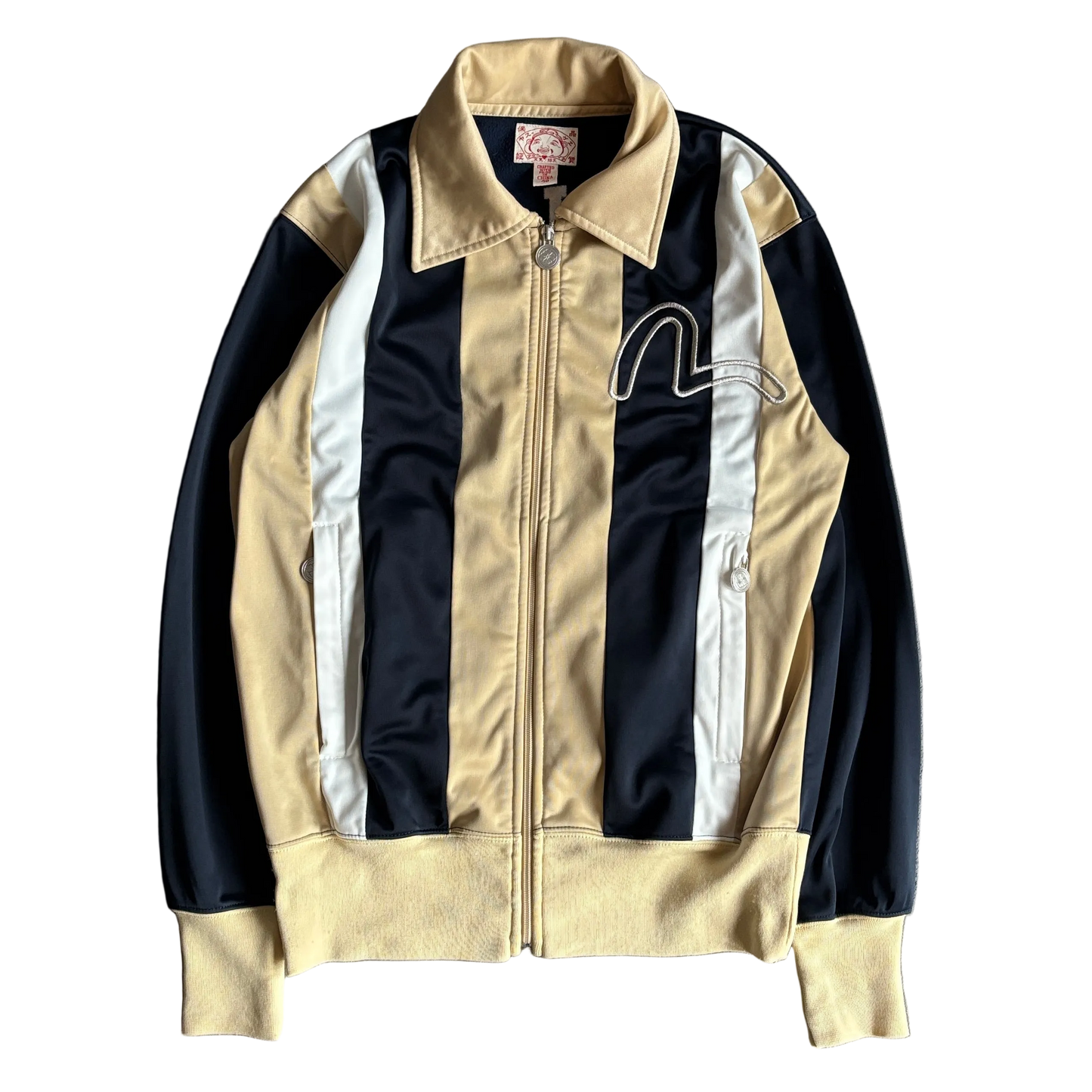 EVISU ATHLETIC ZIP-UP NAVY CREME [M]