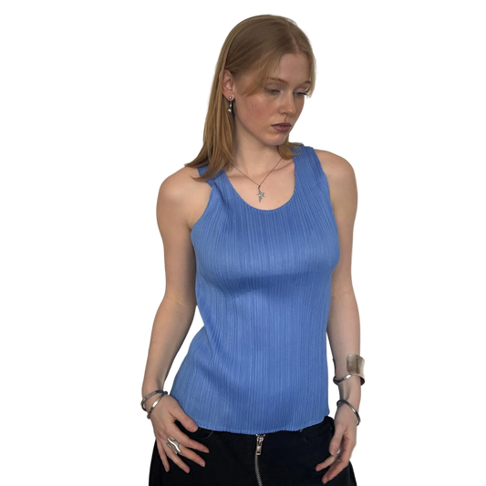 ISSEY MIYAKE PLEATS PLEASE TANKTOP BLUE [M]