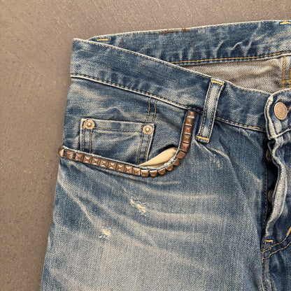 HYSTERIC GLAMOUR STUDDED SELVEDGE DENIM #8 [W30]